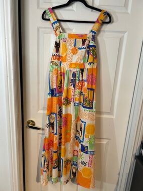 NWT ladies size Large linen/cotton blend maxi Dress